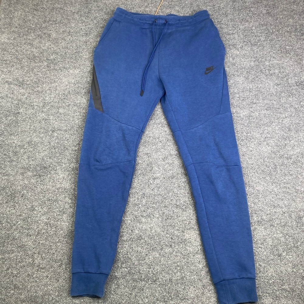 Nike Tech Fleece Joggers Mens Small Blue Tapered Sweatpants 805162-407